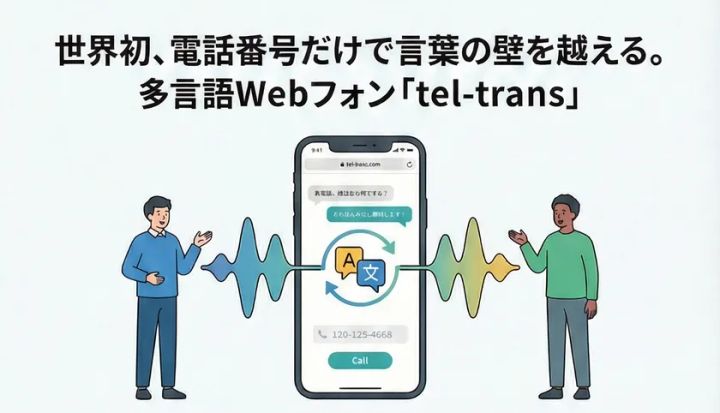 多言語Webフォンtel-transの利用イメージ