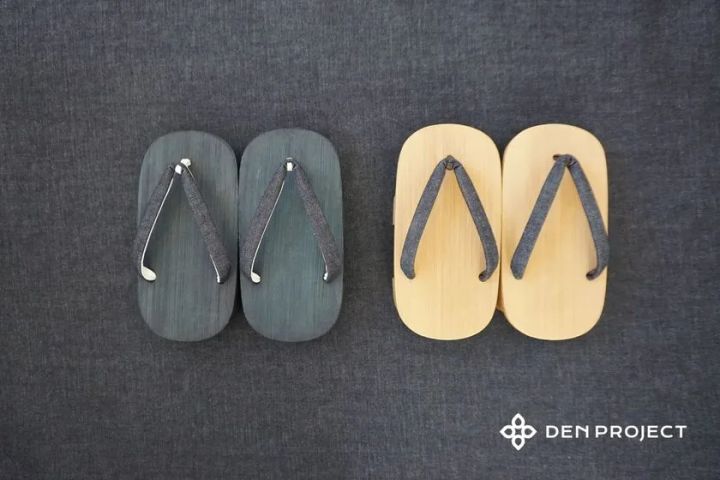 ねずこ下駄 茶綿デニム鼻緒のイメージ