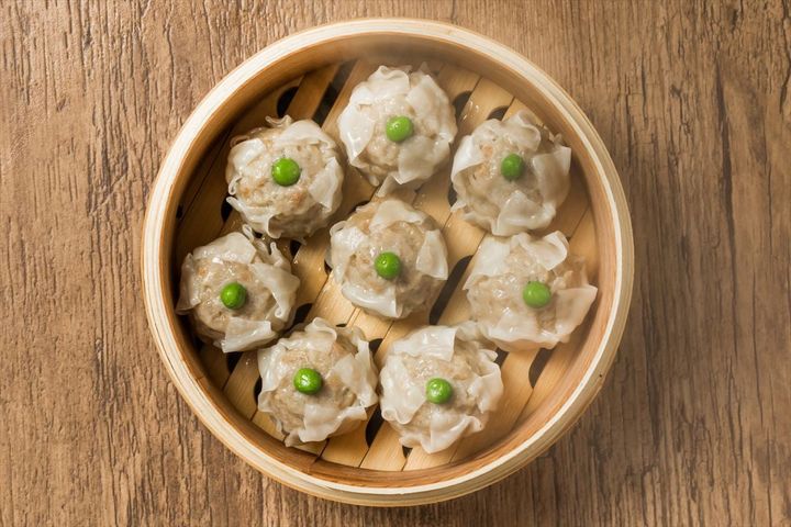 グリンピースが乗った「シュウマイ」