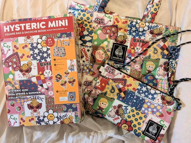 HYSTERIC MINI SQUARE BAG & SACOCHE BOOK 表紙とスクエアバッグ＆サコッシュのセット