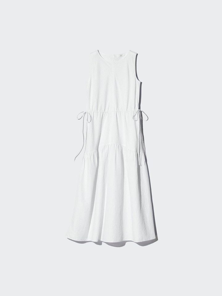 2026春ユニクロ新作女性おすすめリネンブレンドティアードワンピース