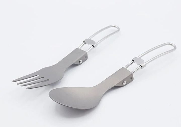 ダイソー チタン製折り畳みフォーク チタン製折り畳みスプーン