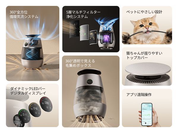 ペットとの快適な暮らしをサポート！毛・ニオイ・アレル物質対策に特化した空気清浄機