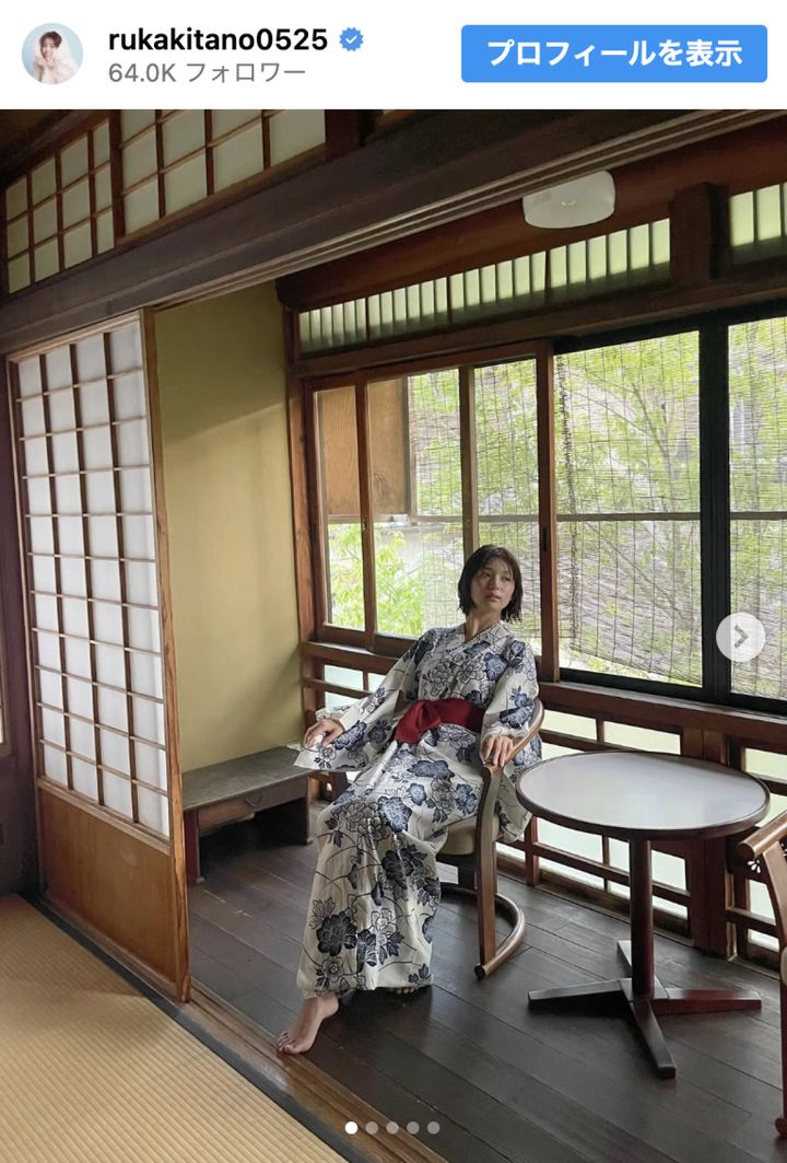北野瑠華、妖艶な浴衣姿を披露 ※「北野瑠華」インスタグラム width=