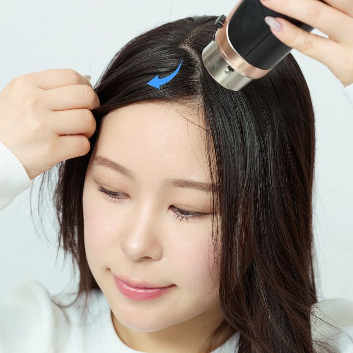 前髪割れ 直し方 カールドライヤー コイズミ 左右にドライ 左