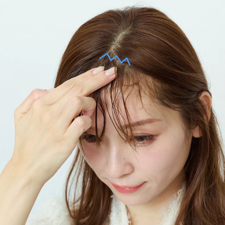 前髪割れ 直し方 ドライヤー 水スプレー なじませる