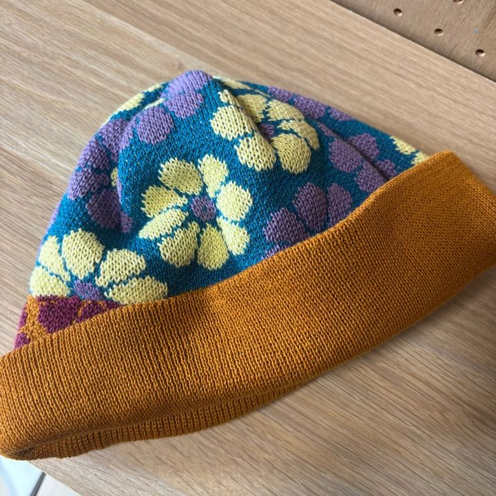 CA4LA花柄ニット帽Flowers3