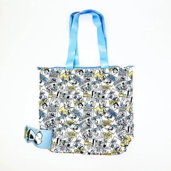 コミック総柄の3ルームコンパクトエコバッグ展開イメージ