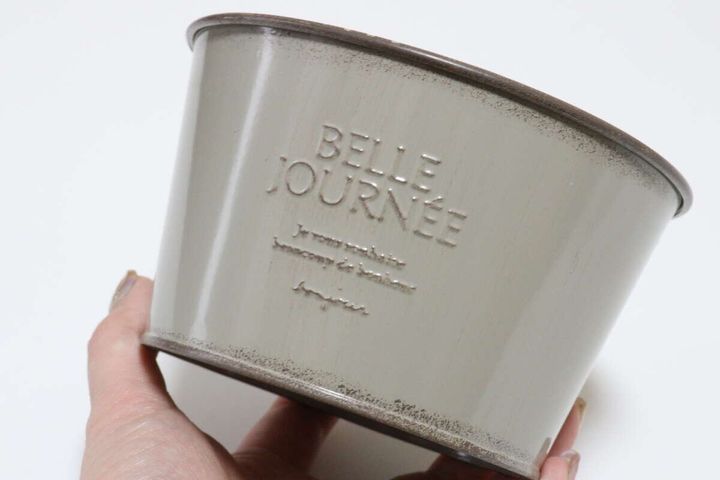 ダイソーのフレンチ風アイアンポット（浅型）のビジュアル