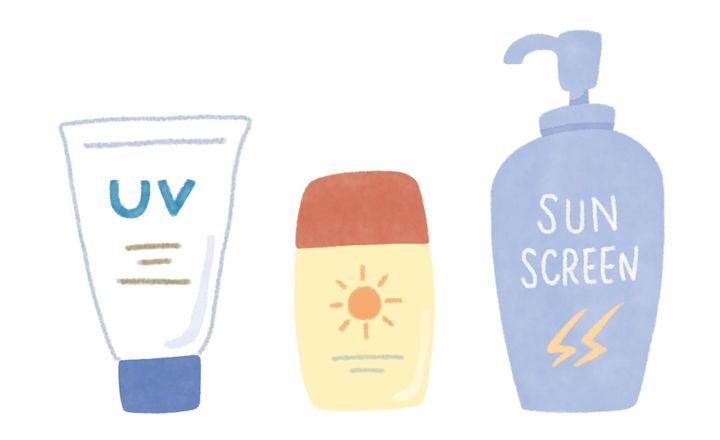 日焼け止め 3タイプイラスト