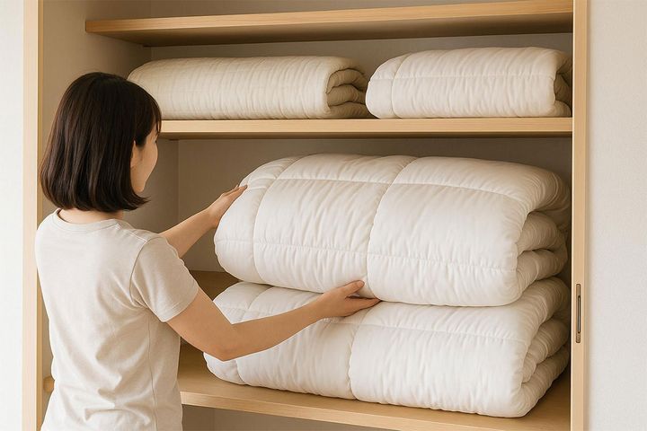 「掛け布団の収納ストレス」について