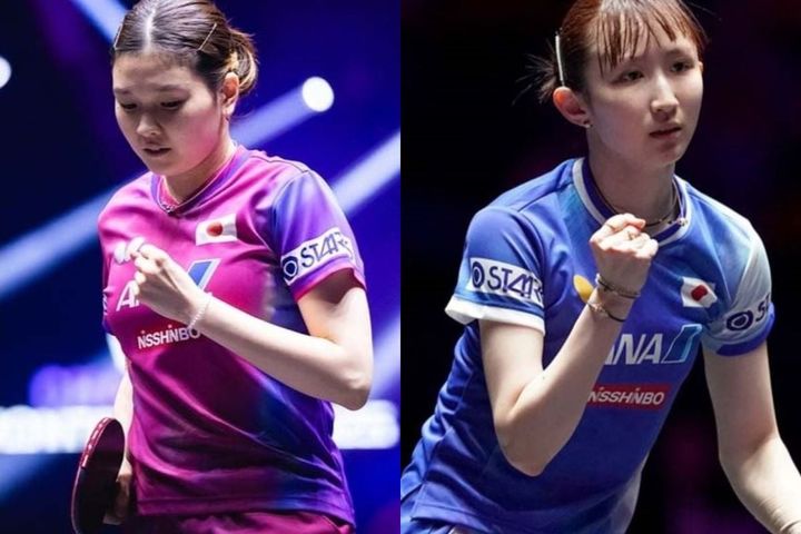橋本帆乃香、早田ひな（C）WTT