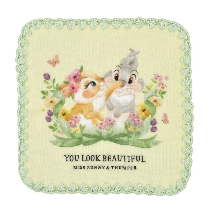 ミス・バニー＆とんすけ ミニタオル ガーゼ DISNEY SPRING ROMANCE