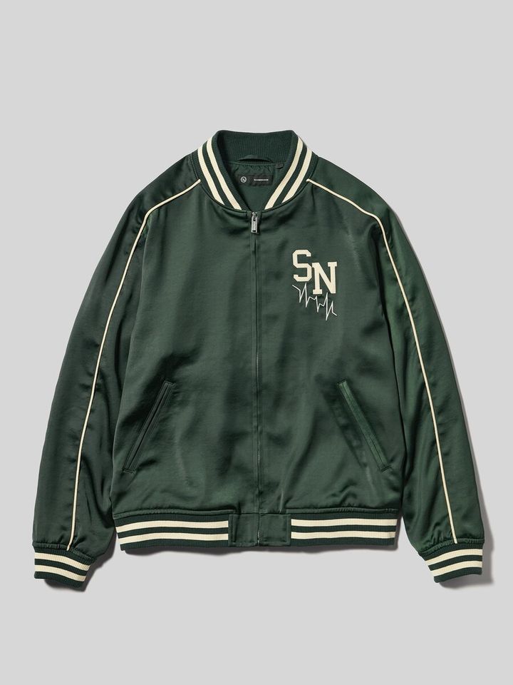 GU×UNDERCOVER サテンリブブルゾン