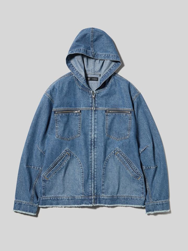 GU×UNDERCOVER デニム ジップアップ パーカ 