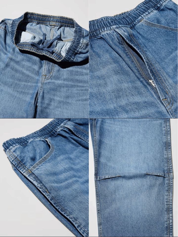 GU×UNDERCOVER デニムイージーパンツカラバリ ディテール