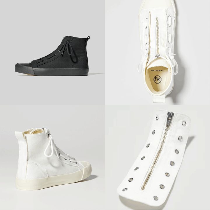 GU×UNDERCOVER ハイカットスニーカー ディテール