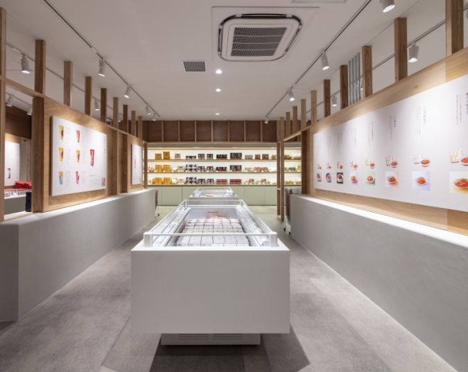 「ふくや味の明太子工場ハクハク」ショップコーナー