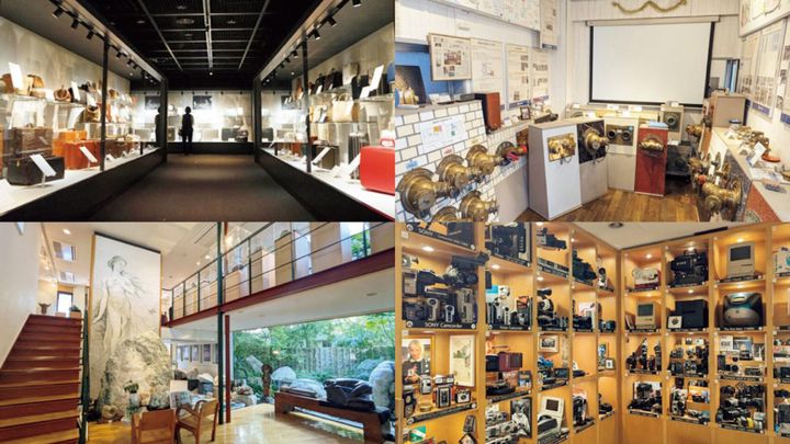 駒形〈世界のカバン博物館〉内観、北品川〈翡翠原石館〉内観、新橋〈送水口博物館〉内観、神田〈絶滅メディア博物館〉内観