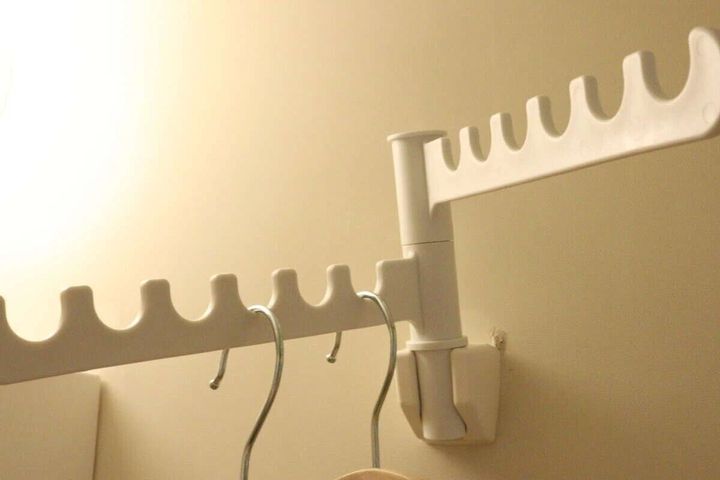 ダイソー シャワーフック用物干しハンガー（ツイン） 使用例