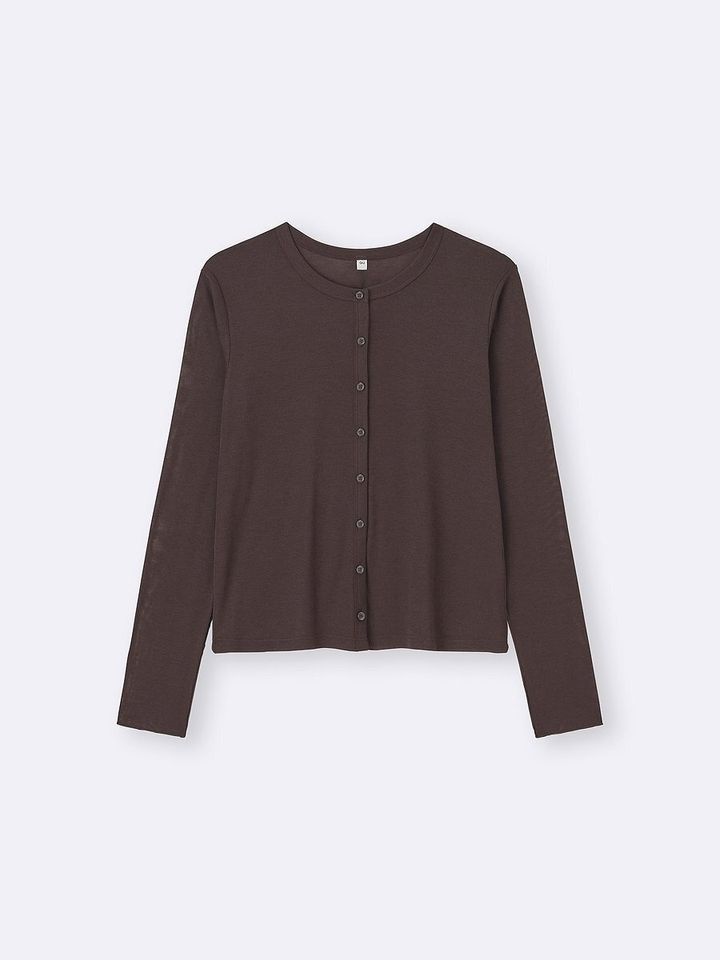 GUのソフトシアーカーディガン