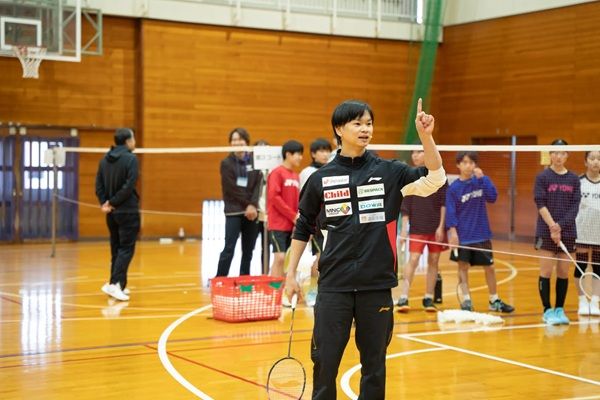 【熊本県宇城市】DOWAエコシステムがバドミントン教室を開催！渡辺勇大選手と嘉村健士コーチが登場