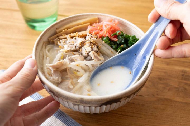 「具だくさん豚骨ラーメン」レシピ