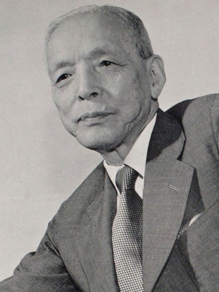 東宝社長・小林一三。撮影：田村茂