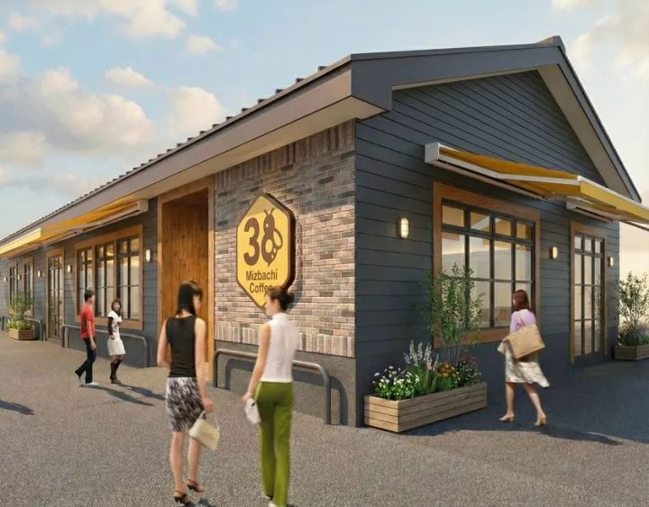 ミツバチコーヒー外観パース