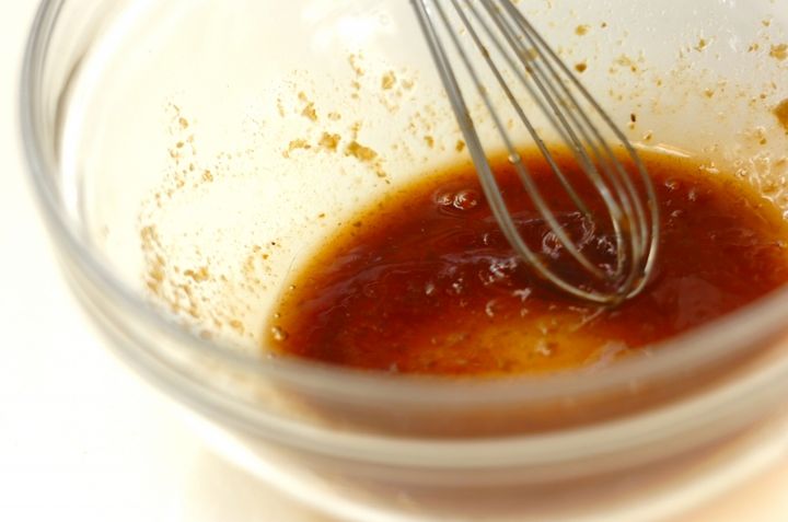 ユズコショウドレッシングのサラダの作り方1