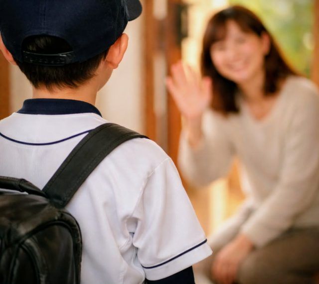 子どもの出迎え