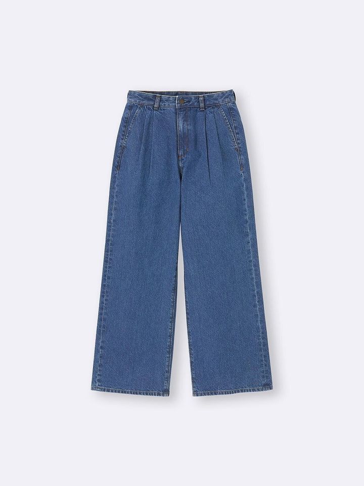 GUのデニムタックトラウザー