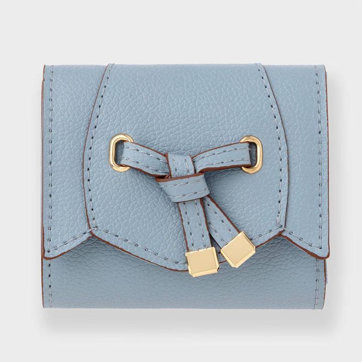 VIS フラワーカット財布ミニ SAXE BLUE