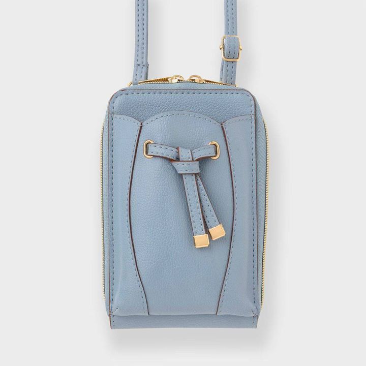 VIS フラワーカットスマホショルダー SAXE BLUE