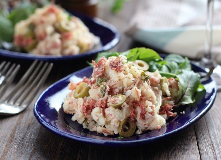 コンビーフ・ケッパー・オリーブのポテトサラダ