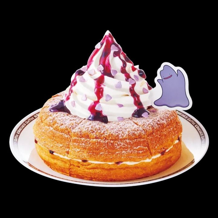 コメダ珈琲店のメタモンのシロノワール ブルーベリーフロマージュのビジュアル