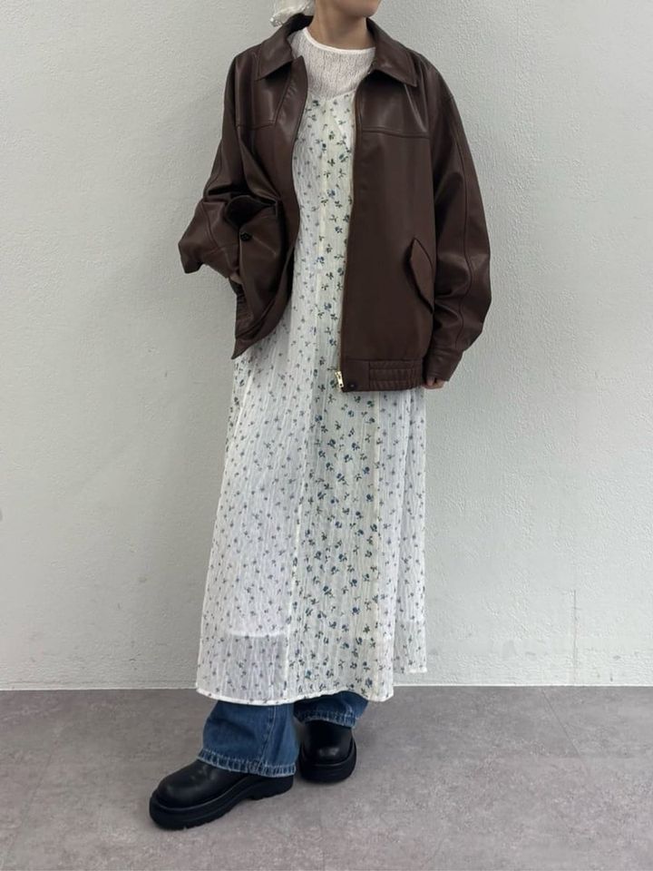 レザージャケットコーデ5