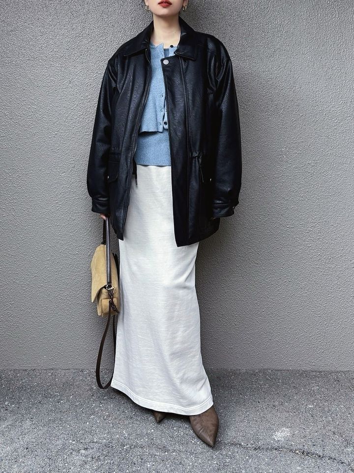 レザージャケットコーデ2
