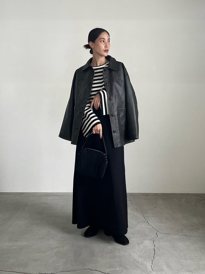 レザージャケットコーデ3