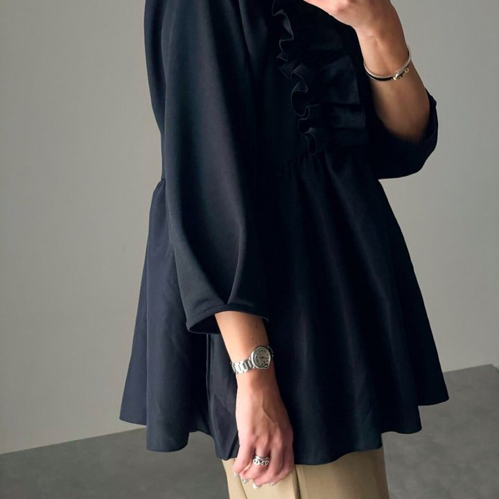 しまむらフリルトップス Mサイズ丈感