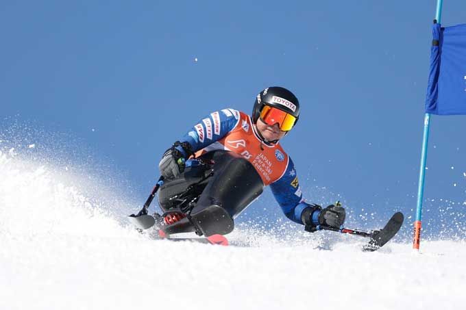 森井大輝は7大会連続出場。悲願の金メダル獲得を狙う＝2026ジャパンパラアルペンスキー競技大会で撮影