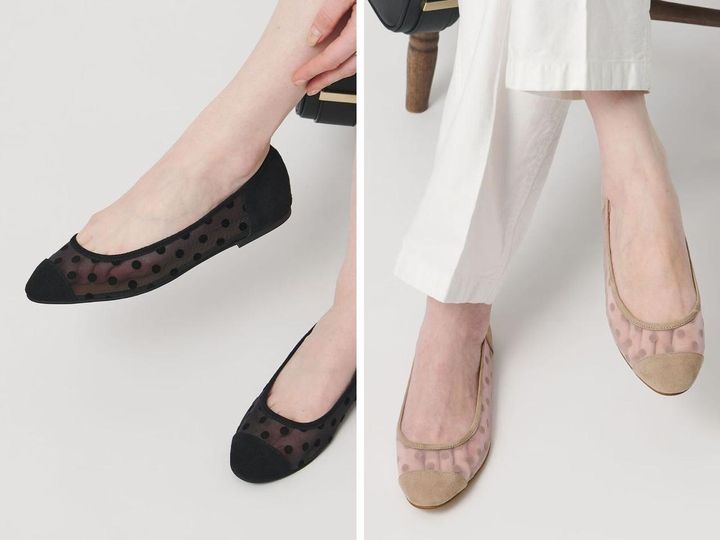 画像: 「ドット バレエシューズ」各￥20,900 出典：ユナイテッドアローズ
