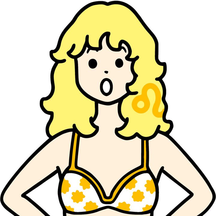 獅子座モチーフの女の子イラスト