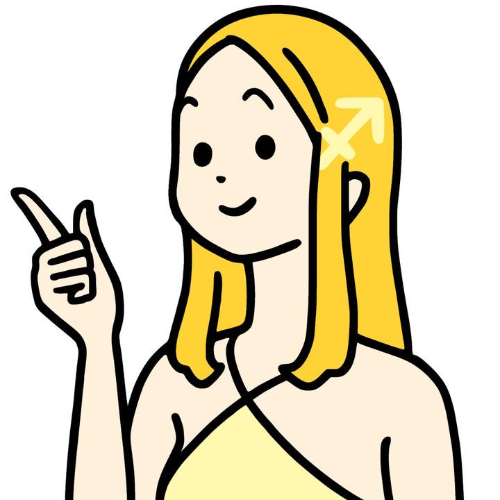 射手座モチーフの女の子イラスト
