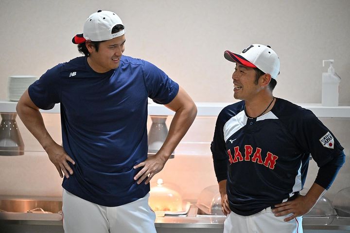 大谷翔平、近藤健介（C）Getty Images