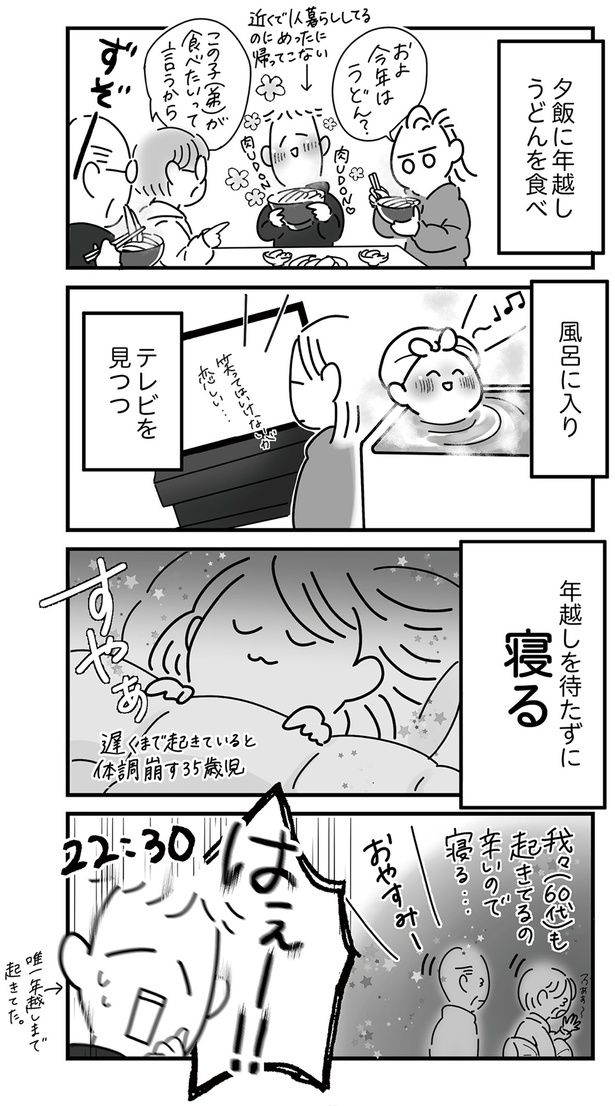 年越しを待たずに寝る！ （C）まえだ永吉／KADOKAWA