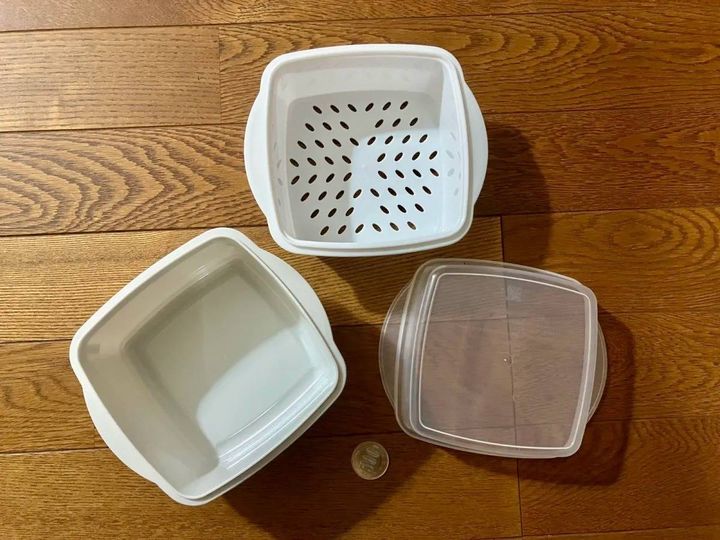 DAISO(ダイソー)：電子レンジ調理器 温野菜 GR