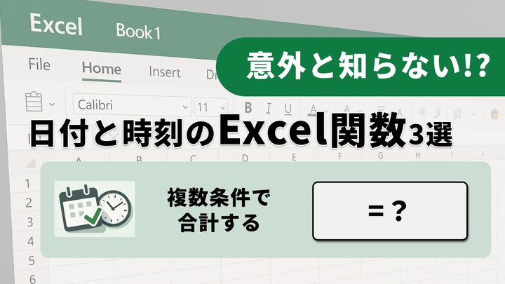 【Excel集計】「条件ごとの合計、電卓でやってない？」ミスをゼロにする条件付き集計3選