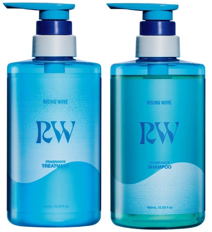 “香水ライク”なシャンプー＆トリートメント ライジングウェーブ フレグランスシャンプー フリーライトブルー、同フレグランストリートメントフリー ライトブルー各460mL