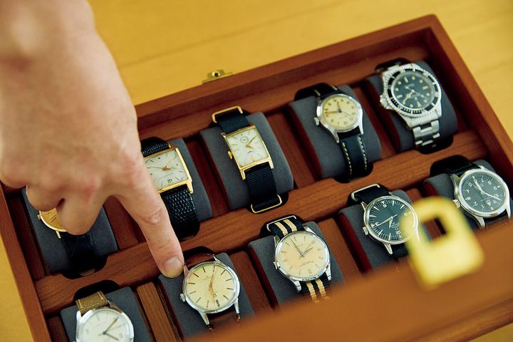 〈オメガ〉「シーマスター30」、〈グライシン〉の時計、〈ジラール・ペルゴ〉の時計、〈ロレックス〉の「サブマリーナー」